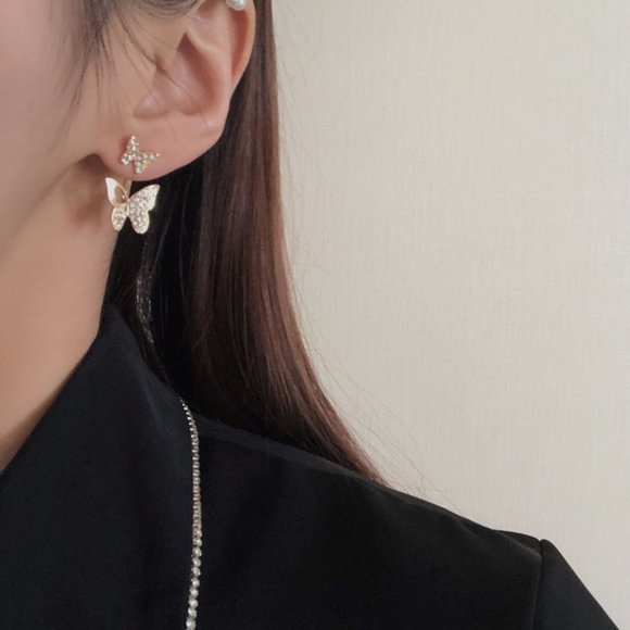 💕Last One 💙Duo Butterfly Earrings - Picture 5 of 8